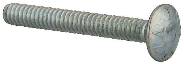 Value Collection - #10-24 UNC 1-1/2" Length Under Head, Standard Square Neck, Carriage Bolt - Grade 2 Steel, Zinc-Plated Finish - Americas Industrial Supply