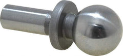 Gibraltar - 3/8" Ball Diam, 3/16" Shank Diam, Steel Inspection Tooling Ball - Press-Fit Shank, 3/4" Ball Center to Shank Bottom, 0.3" Ball Center to Shoulder Bottom, with Shoulder - Americas Industrial Supply