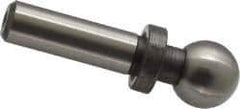 Gibraltar - 1/2" Ball Diam, 5/16" Shank Diam, Steel Inspection Tooling Ball - Slip-Fit Shank, 1-1/2" Ball Center to Shank Bottom, 1/2" Ball Center to Shoulder Bottom, with Shoulder - Americas Industrial Supply