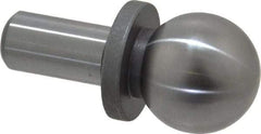 Gibraltar - 3/4" Ball Diam, 3/8" Shank Diam, Steel Inspection Tooling Ball - Press-Fit Shank, 1-1/4" Ball Center to Shank Bottom, 1/2" Ball Center to Shoulder Bottom, with Shoulder - Americas Industrial Supply