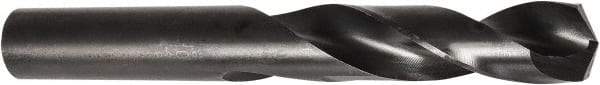 DORMER - 3.25mm 135° Spiral Flute High Speed Steel Screw Machine Drill Bit - Oxide Finish, Right Hand Cut, 18mm Flute Length, 49mm OAL, Split Point, Straight Shank - Americas Industrial Supply