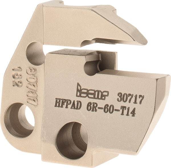 Iscar - 6mm Groove Width, 14mm Max Depth of Cut, Right Hand Cut, HFPAD Indexable Grooving Blade - HFPR/L Insert Style, Series Modular Grip - Americas Industrial Supply