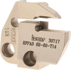Iscar - 6mm Groove Width, 14mm Max Depth of Cut, Right Hand Cut, HFPAD Indexable Grooving Blade - HFPR/L Insert Style, Series Modular Grip - Americas Industrial Supply