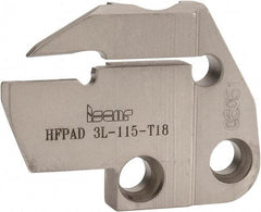 Iscar - 3mm Groove Width, 18mm Max Depth of Cut, Left Hand Cut, HFPAD Indexable Grooving Blade - GRIP, HGN-C, HGN-J, HGN-UT, HGPL Insert Style, Series Modular Grip - Americas Industrial Supply