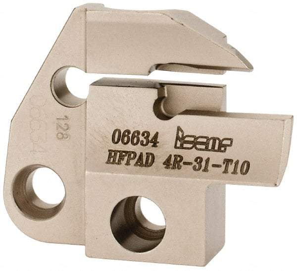 Iscar - 4mm Groove Width, 10mm Max Depth of Cut, Right Hand Cut, HFPAD Indexable Grooving Blade - DGN/DGNC/DGNM-C, DGNM-J/JS/JT, DGN-UT/UA, GRIP, HFPR/L, HGPL Insert Style, Series Modular Grip - Americas Industrial Supply