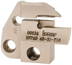 Iscar - 4mm Groove Width, 10mm Max Depth of Cut, Right Hand Cut, HFPAD Indexable Grooving Blade - DGN/DGNC/DGNM-C, DGNM-J/JS/JT, DGN-UT/UA, GRIP, HFPR/L, HGPL Insert Style, Series Modular Grip - Americas Industrial Supply