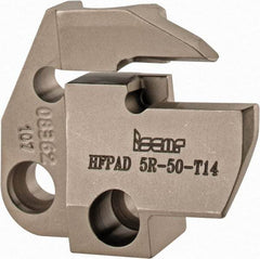Iscar - 5mm Groove Width, 14mm Max Depth of Cut, Right Hand Cut, HFPAD Indexable Grooving Blade - HFPR/L Insert Style, Series Modular Grip - Americas Industrial Supply