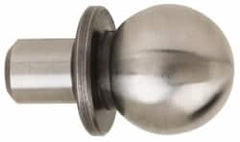 Gibraltar - 1/2" Ball Diam, 1/4" Shank Diam, Steel Inspection Tooling Ball - Thread Shank, 5/8" Ball Center to Shank Bottom, 5/16" Ball Center to Shoulder Bottom, with Shoulder - Americas Industrial Supply