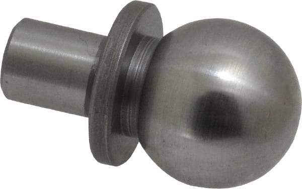 Gibraltar - 1/2" Ball Diam, 1/4" Shank Diam, Steel Inspection Tooling Ball - Thread Shank, 5/8" Ball Center to Shank Bottom, 5/16" Ball Center to Shoulder Bottom, with Shoulder - Americas Industrial Supply