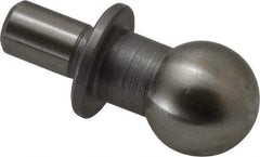 Gibraltar - 12mm Ball Diam, 6mm Shank Diam, Steel Inspection Tooling Ball - Thread Shank, 22mm Ball Center to Shank Bottom, 12mm Ball Center to Shoulder Bottom, with Shoulder - Americas Industrial Supply