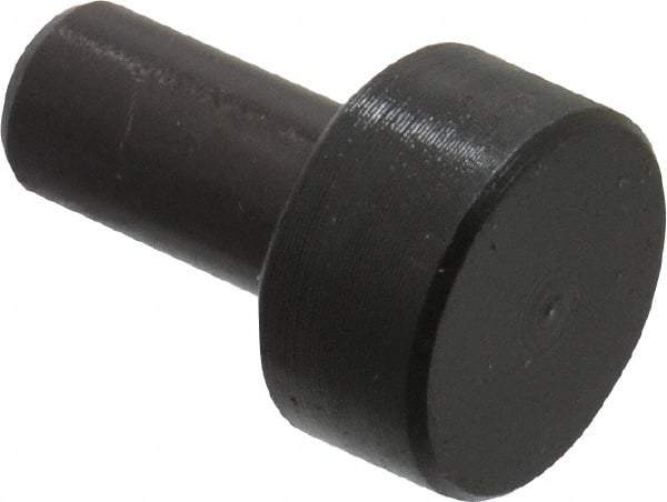 Gibraltar - 3/4" OAL, 1/4" Head Height, 1/2" OD, Hardened Steel, Ground, Press Fit Rest Button - Black Oxide Coating, 1/4" Pin Diam, 1/2" Long Pin - Americas Industrial Supply