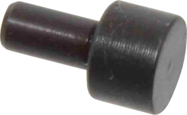 Gibraltar - 5/8" OAL, 1/4" Head Height, 3/8" OD, Hardened Steel, Ground, Press Fit Rest Button - Black Oxide Coating, 3/16" Pin Diam, 3/8" Long Pin - Americas Industrial Supply