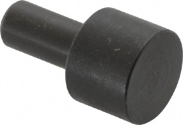 Gibraltar - 7/8" OAL, 3/8" Head Height, 1/2" OD, Hardened Steel, Ground, Press Fit Rest Button - Black Oxide Coating, 1/4" Pin Diam, 1/2" Long Pin - Americas Industrial Supply