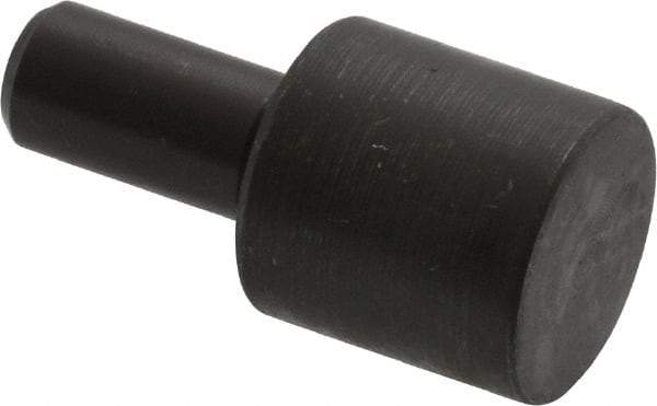 Gibraltar - 1" OAL, 1/2" Head Height, 1/2" OD, Hardened Steel, Ground, Press Fit Rest Button - Black Oxide Coating, 1/4" Pin Diam, 1/2" Long Pin - Americas Industrial Supply