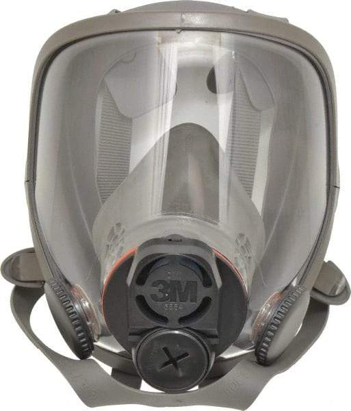 3M - Series 6000DIN, Size M Full Face Respirator - 4-Point Suspension, Bayonet & DIN Connection - Americas Industrial Supply