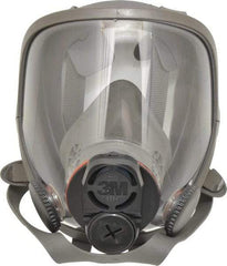 3M - Series 6000DIN, Size M Full Face Respirator - 4-Point Suspension, Bayonet & DIN Connection - Americas Industrial Supply