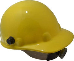 Fibre-Metal - ANSI Type I, Class G Rated, 8-Point, Ratchet Adjustment Hard Hat - Size 6-1/2 to 8, Yellow, Standard Brim - Americas Industrial Supply