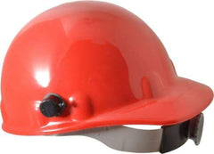 Fibre-Metal - ANSI Type I, Class G Rated, 8-Point, Ratchet Adjustment Hard Hat - Size 6-1/2 to 8, Red, Standard Brim - Americas Industrial Supply