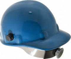 Fibre-Metal - ANSI Type I, Class G Rated, 8-Point, Ratchet Adjustment Hard Hat - Size 6-1/2 to 8, Blue, Standard Brim - Americas Industrial Supply
