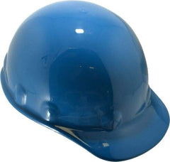 Fibre-Metal - ANSI Type I, Class E Rated, 8-Point, Ratchet Adjustment Hard Hat - Size 6-1/2 to 8, Blue, Standard Brim - Americas Industrial Supply