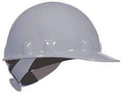 Fibre-Metal - ANSI Type I, Class E Rated, 8-Point, Ratchet Adjustment Hard Hat - Size 6-1/2 to 8, Green, Standard Brim - Americas Industrial Supply