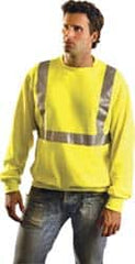 OccuNomix - Size 2XL, Yellow, High Visibility, Long Sleeve SweatPocket, - 46 to 49" Chest, Cotton/Poly Blend - Americas Industrial Supply