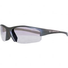 Smith & Wesson - Indoor/Outdoor Lenses, Framed Safety Glasses - Anti-Fog, Gunmetal Frame, Size Universal, Wrap Around - Americas Industrial Supply