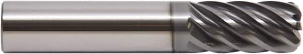 M.A. Ford - 5/8", 7 Flute, Single End, Solid Carbide, 1/8" Corner Radius End Mill - 3-1/2" OAL, 38° Helix, Right Hand Flute, 3/4" LOC, Right Hand Cut - Americas Industrial Supply