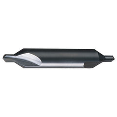 #6 × 3″ OAL 60 Degree HSS Plain Center Drill Bright - Exact Industrial Supply