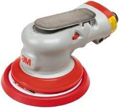 3M - 12,000 OPM, 17 CFM Air Consumption, 90 psi Air Pressure, Palm Air Orbital Sander - Round Pad, - Americas Industrial Supply