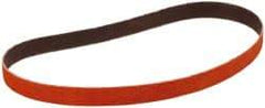 3M - 1/2" Wide x 18" OAL, 80 Grit, Ceramic Abrasive Belt - Ceramic, Medium, Coated, YF Weighted Cloth Backing, Wet/Dry, Series 984F - Americas Industrial Supply