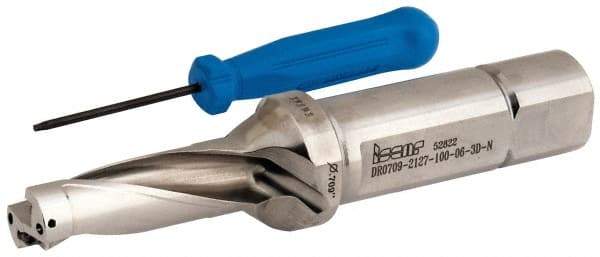Iscar - 2.13" Max Drill Depth, 3xD, 18mm Diam, Indexable Insert Drill - 1" Shank Diam, Straight Shank - Americas Industrial Supply