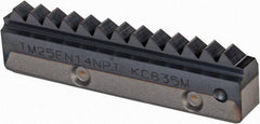 Kennametal - 14 TPI, Internal/External Thread, NPT Standard, TM25 KC635M Grade Thread Mill Insert - Carbide, TiAlN Coating - Americas Industrial Supply