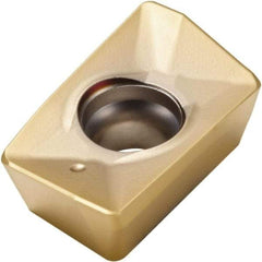 Seco - XOMX180608 MD15 Grade F30M Carbide Milling Insert - TiAlN/TiN Finish, 1/4" Thick, 0.031" Corner Radius - Americas Industrial Supply
