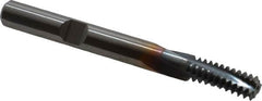 Emuge - 5/16-18 UNC, 0.242" Cutting Diam, 3 Flute, Solid Carbide Helical Flute Thread Mill - Internal Thread, 0.637" LOC, 2-1/2" OAL, 1/4" Shank Diam - Americas Industrial Supply