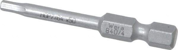 Wera - 7/64" Hex Bit - 1/4" Hex Drive, 2" OAL - Americas Industrial Supply