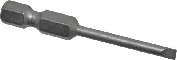 Wera - 1/8" Slotted Screwdriver Bit - 1/4" Hex Drive, 2" OAL - Americas Industrial Supply