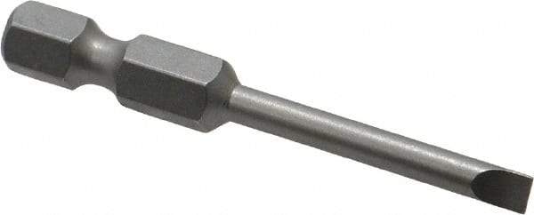 Wera - 9/64" Slotted Screwdriver Bit - 1/4" Hex Drive, 2" OAL - Americas Industrial Supply