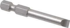 Wera - 7/32" Slotted Screwdriver Bit - 1/4" Hex Drive, 2" OAL - Americas Industrial Supply