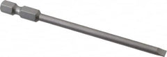 Wera - 5/32" Slotted Screwdriver Bit - 1/4" Hex Drive, 3-1/2" OAL - Americas Industrial Supply