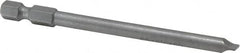 Wera - 7/32" Slotted Screwdriver Bit - 1/4" Hex Drive, 3-1/2" OAL - Americas Industrial Supply