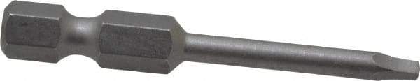 Wera - #0" Square Size Square Recess Bit - 1/4" Hex Drive, 1-5/16" OAL - Americas Industrial Supply