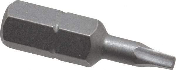 Wera - #0" Square Size Square Recess Bit - 1/4" Hex Drive, 1" OAL - Americas Industrial Supply