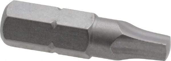 Wera - #2" Square Size Square Recess Bit - 1/4" Hex Drive, 1" OAL - Americas Industrial Supply