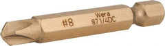 Wera - #8 Torq-Set Bit - 1/4" Hex Drive, 2" OAL - Americas Industrial Supply