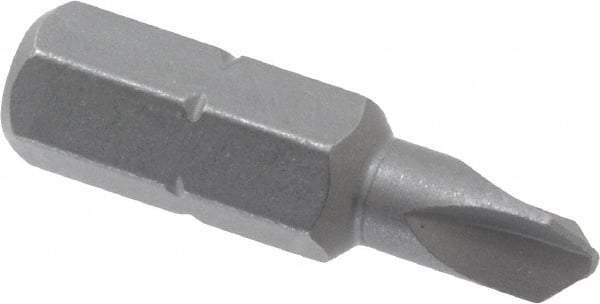 Wera - #0 Tri-Wing Bit - 1/4" Hex Drive, 1" OAL - Americas Industrial Supply