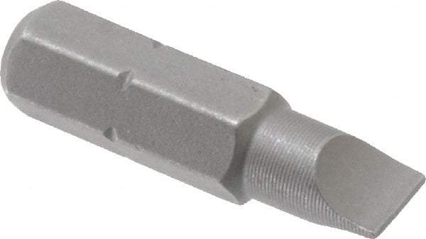 Wera - 7/32" Slotted Screwdriver Bit - 1/4" Hex Drive, 1" OAL - Americas Industrial Supply