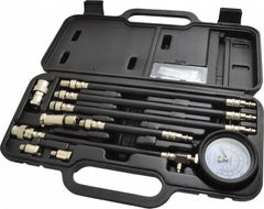 Lincoln - 11 Piece Dial Engine Compression Test Kit - 300 Max Pressure, PSI Scale - Americas Industrial Supply