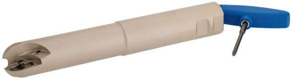 Iscar - 1-1/2" Cut Diam, 1.33" Max Depth of Cut, 1-1/2" Shank Diam, 1" OAL, Indexable Ball Nose End Mill - 5" Head Length, Straight Shank, BCM Toolholder, BCR D1.50 Insert - Americas Industrial Supply