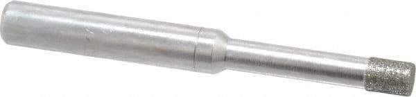 Made in USA - 0.188" Head Diam x 1/4" Head Thickness Diamond (Abrasive) Grinding Pin - 1/4" Shank Diam x 1-1/4" Shank Length, Medium Grade, 80 Grit - Americas Industrial Supply